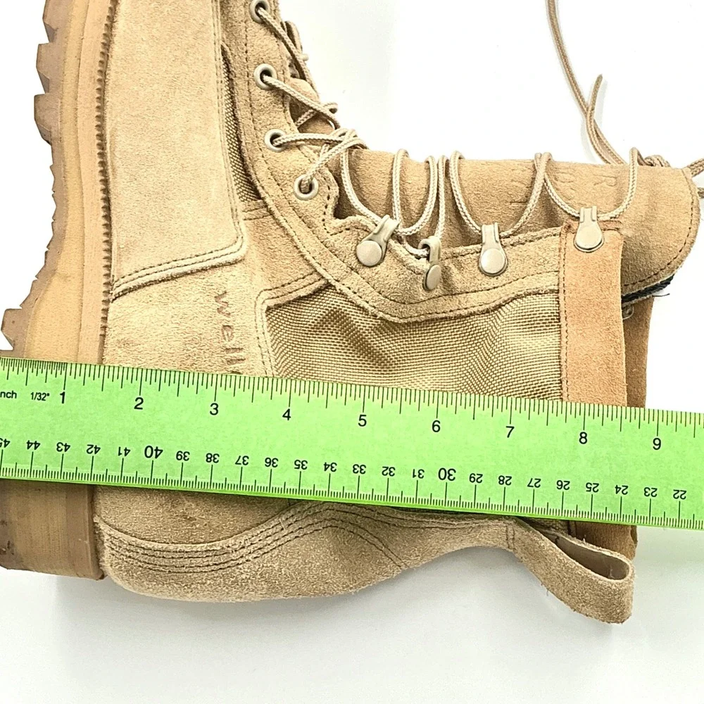 Wellco Mens Size 10.5 R Combat Boots Tan Suede USMC Military Tactical